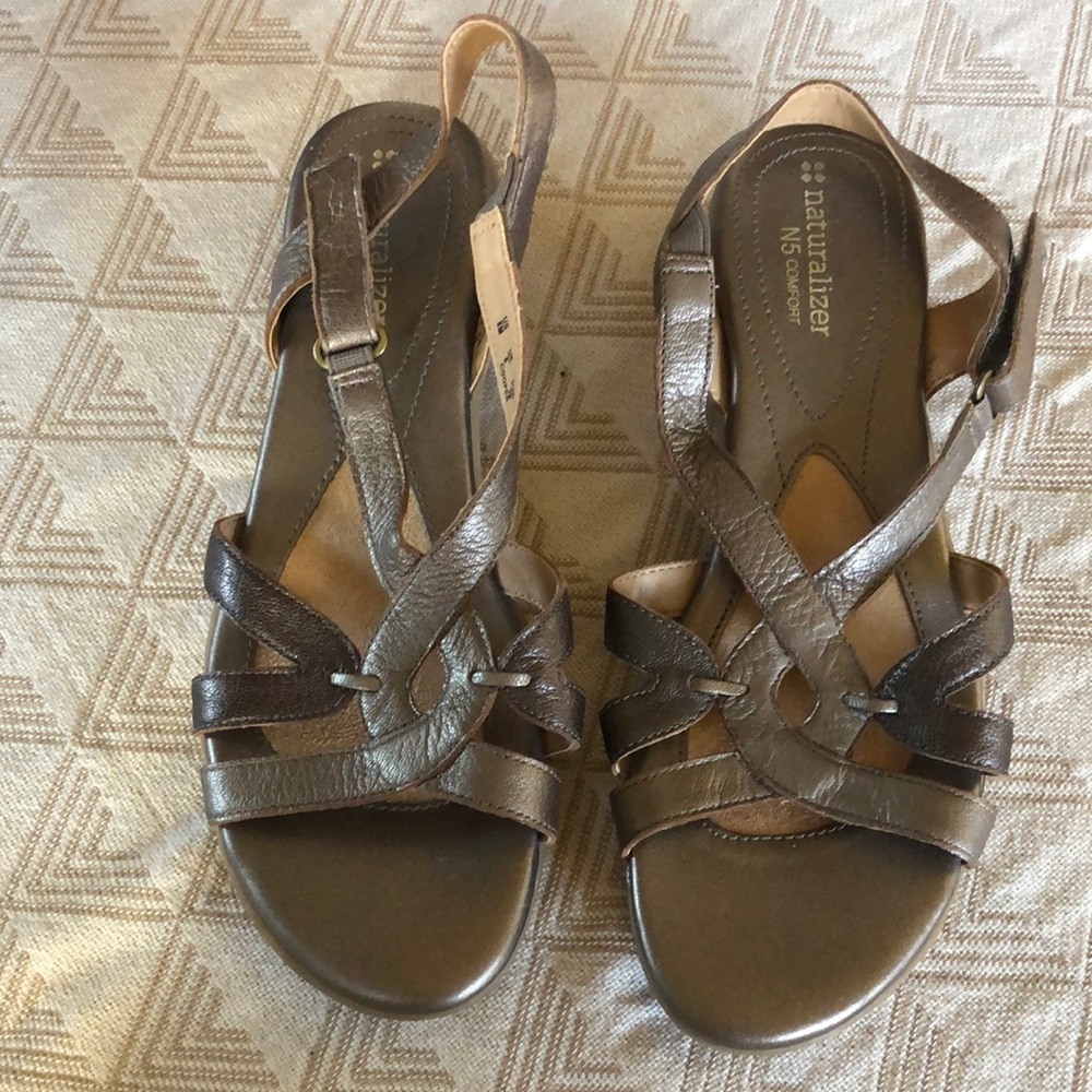 Naturalizer Cooper Metallic Leather Sandal